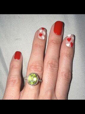 Peridot Halo Cocktail Ring in Lime Green